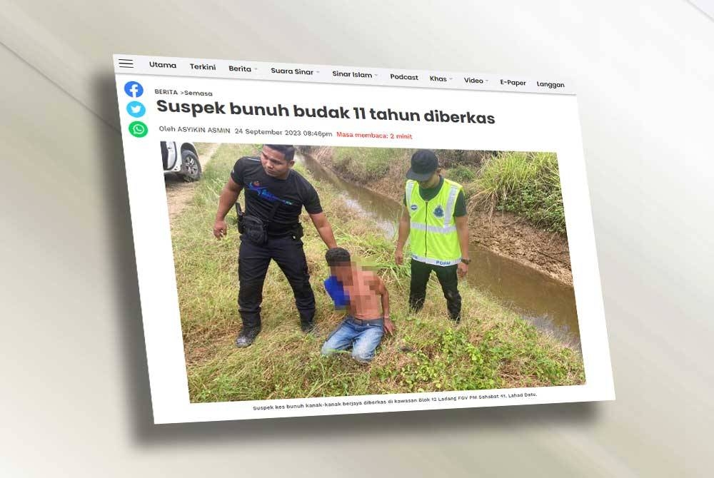 Suspek berjaya diberkas di kawasan Blok 12 Ladang FGV PM Sahabat 41, dekat sini, kira-kira jam 7 pagi Ahad.