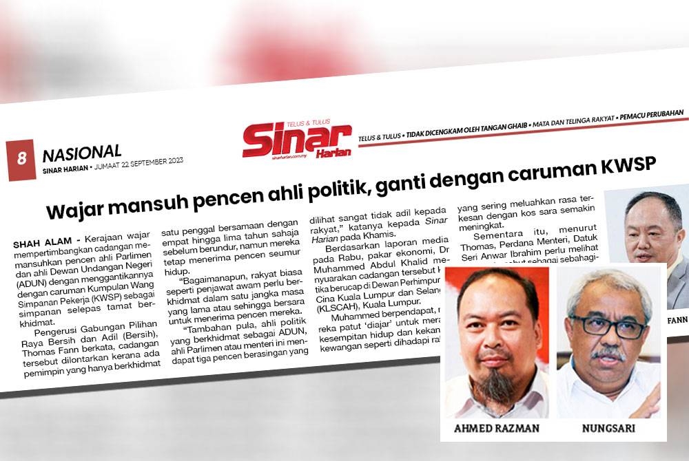 Laporan Sinar Harian pada 22 September lalu.