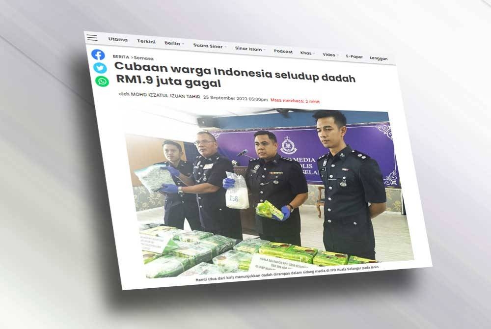 Laporan Sinar Harian pada Isnin lalu.