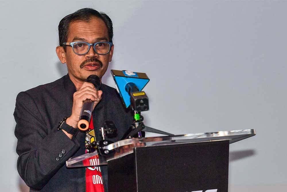 Mohamad Fauzi menyampaikan ucapan ketika Tayangan Festival Filem Animasi Malaysia (MAFF) 2023 di pawagam GSC MyTown pada Sabtu. - Foto: Bernama