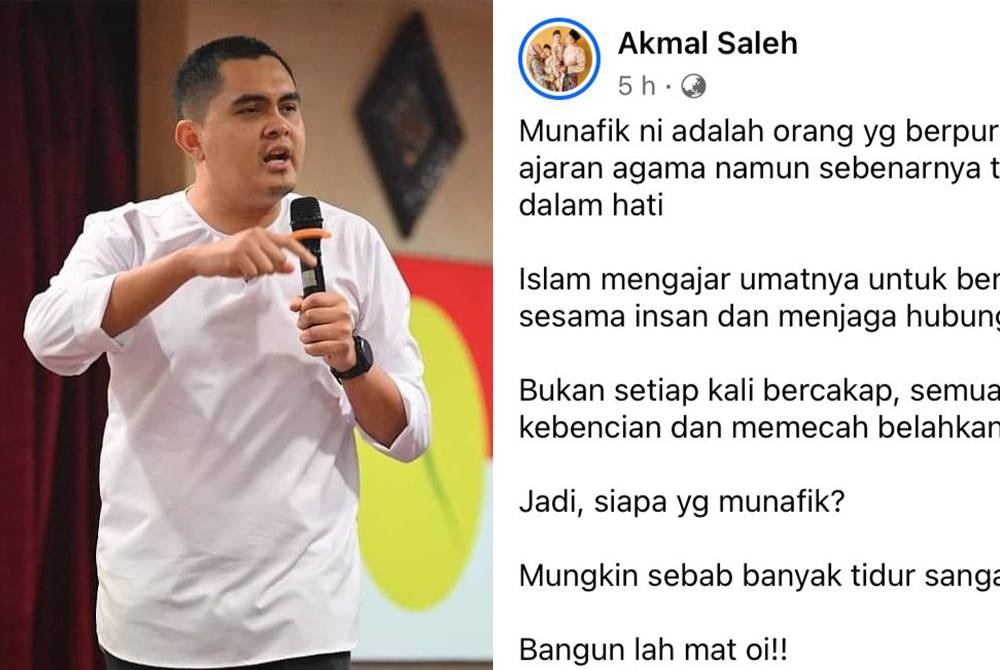 Tangkap layar hantaran Dr Muhamad Akmal di Facebook pada Ahad.