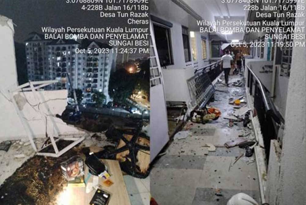 Seorang lelaki melecur 30 peratus anggota badan dalam kejadian kebakaran di sebuah unit di tingkat 10, Desa Tun Razak Apartment, Cheras, Kuala Lumpur, Khamis malam.