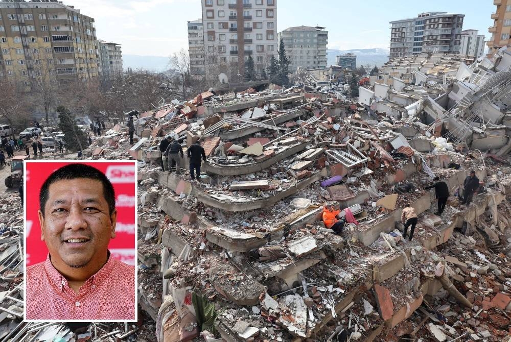 Seramai 50,783 orang disahkan terkorban dalam dua gempa bumi kuat yang melanda Türkiye awal tahun ini. - Gambar hiasan (Gambar kecil: Nik Justin Nik Mohd Ariffin)