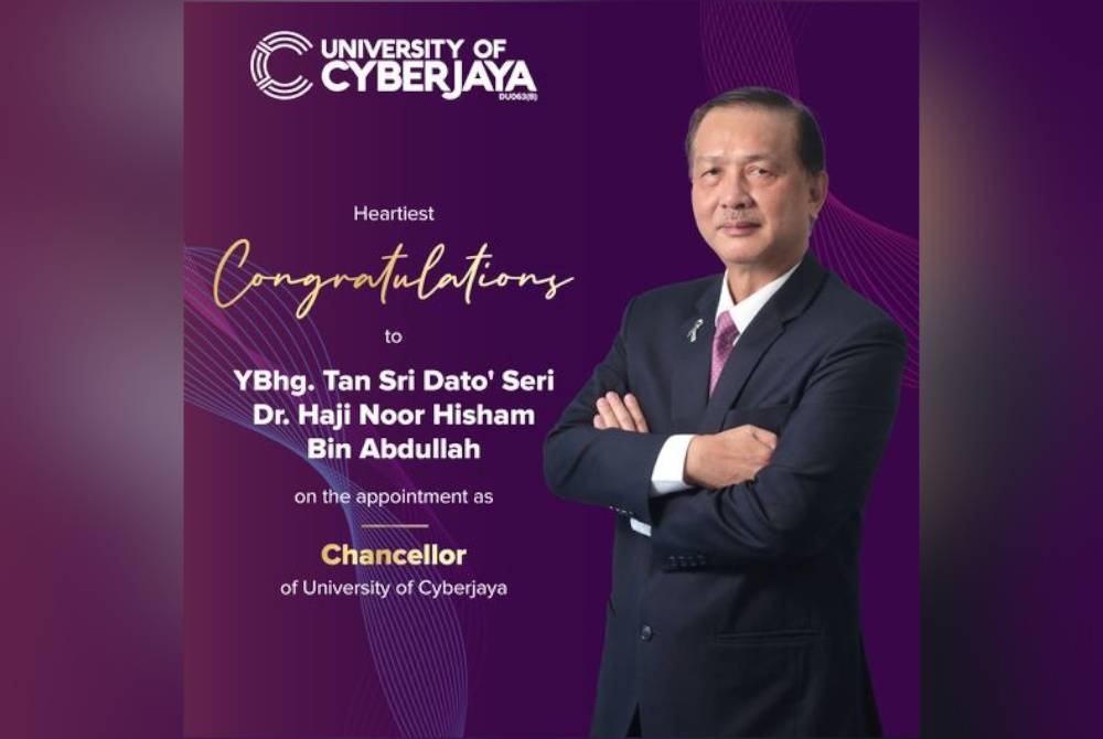 Dr Noor Hisham dilantik Canselor Universiti Cyberjaya. - Foto Facebook UoC