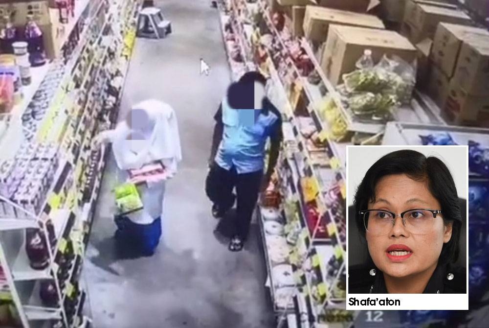 Tangkap layar rakaman video yang tular di media sosial memaparkan lelaki warga Bangladesh disyaki mencabul pelajar perempuan di sebuah pasar raya di Sungai Buloh, September lalu.