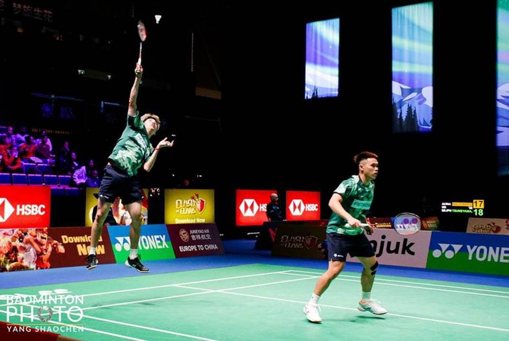 Man Wei Chong-Tee Kai Wun hanya selangkah dari memenangi gelaran kedua mereka tahun ini, selepas layak ke final badminton Terbuka Artik 2023 di Vantaa, Finland. - Foto FB Badminton Association of Malaysia - BAM