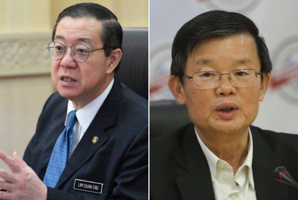 Dari kiri: Lim Guan Eng, Chow Kon Yeow