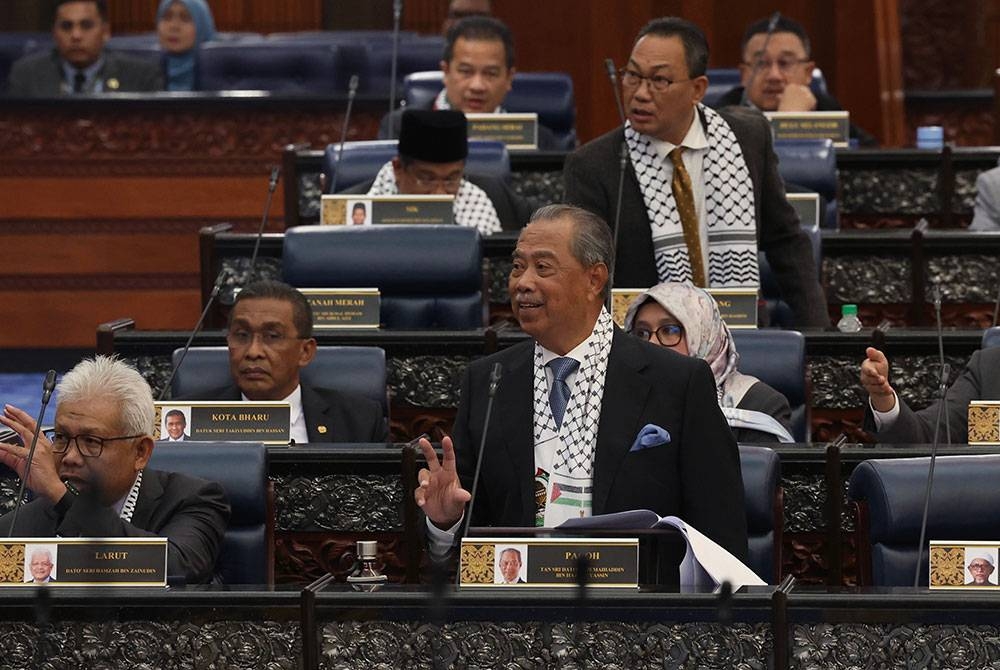 Muhyiddin ketika sidang Dewan Rakyat di Bangunan Parlimen pada Rabu. - Foto Bernama