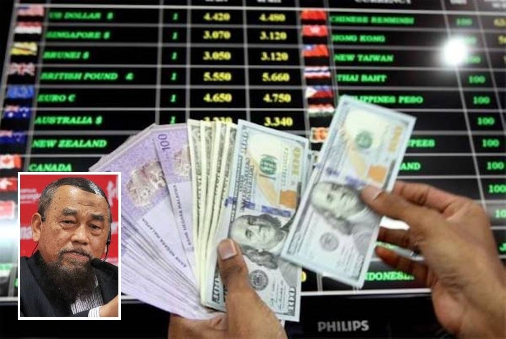 Fenomena mata wang ringgit yang semakin lemah berbanding dolar Amerika Syarikat (AS) disifatkan sebagai gejala jangka pendek kerana asas fundamental ekonomi Malaysia adalah kukuh.. - Gambar hiasan (Gambar kecil: Barjoyai Bardai)