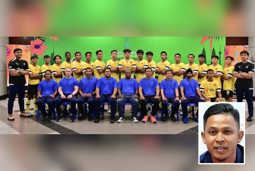 Barisan pemain Young Tigers yang menggalas cabaran Malaysia pada SOJC 2023. - - Foto: MHC. (Gambar kecil: Muhamad Amin)