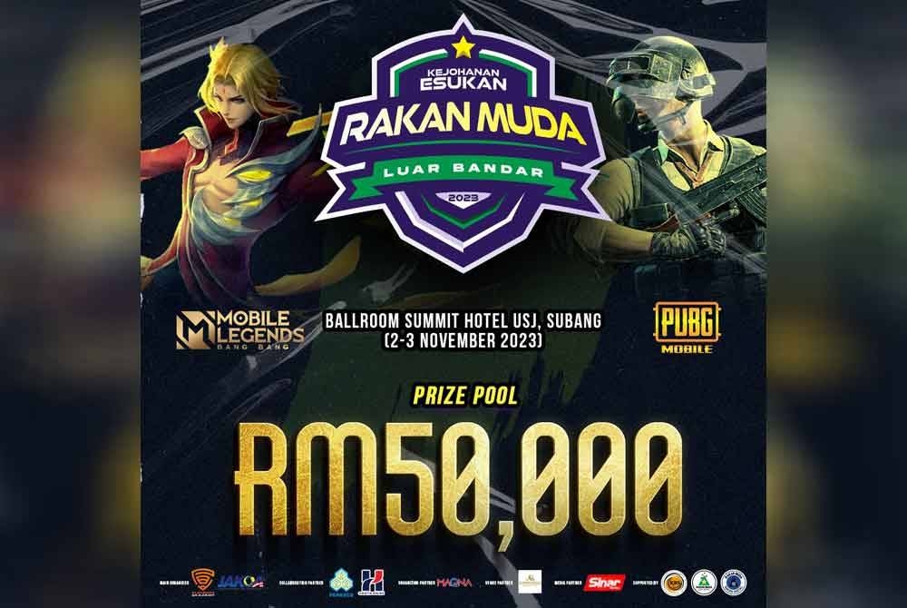 Kejohanan E-Sukan Rakan Muda Luar Bandar 2023 menawarkan hadiah keseluruhan berjumlah RM50,000.