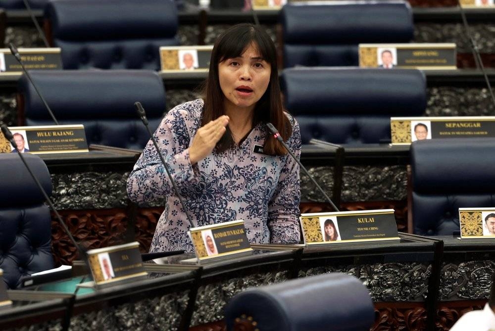 Nie Ching merangkap Ahli Parlimen Kulai ketika Sidang Dewan Rakyat di Bangunan Parlimen, pada Isnin. - Foto Bernama