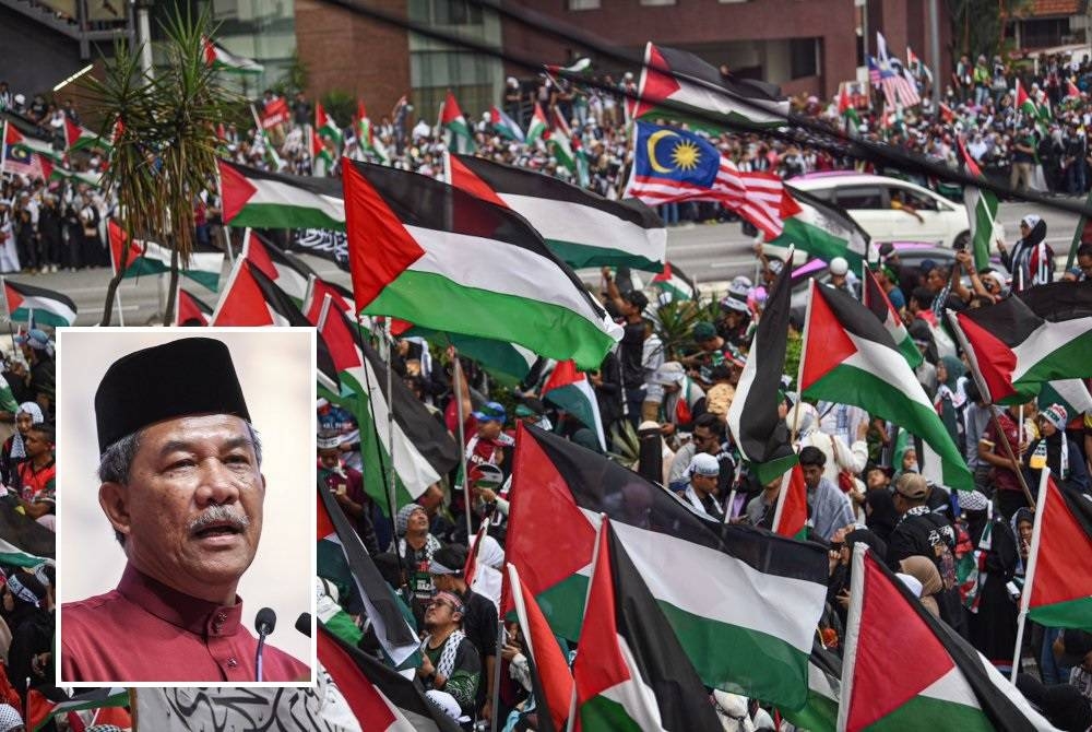 Lebih 10,000 peserta hadir pada Himpunan 10,000 Solidariti Palestin baru-baru ini. (Gambar kecil: Mohamad)