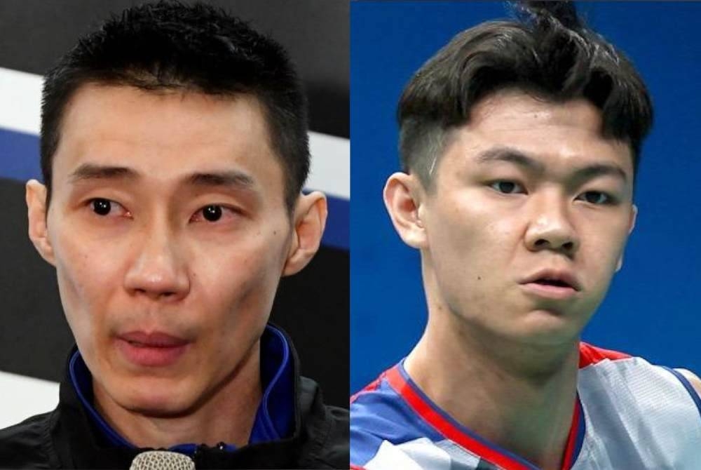 Chong Wei (kiri) dan Zii Jia - Foto Bernama