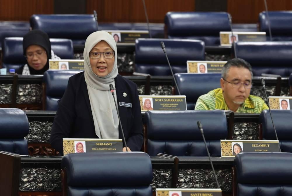 Dr Zaliha ketika sesi Waktu Pertanyaan-Pertanyaan Menteri pada Persidangan Dewan Rakyat di Parlimen hari ini. - Foto Bernama