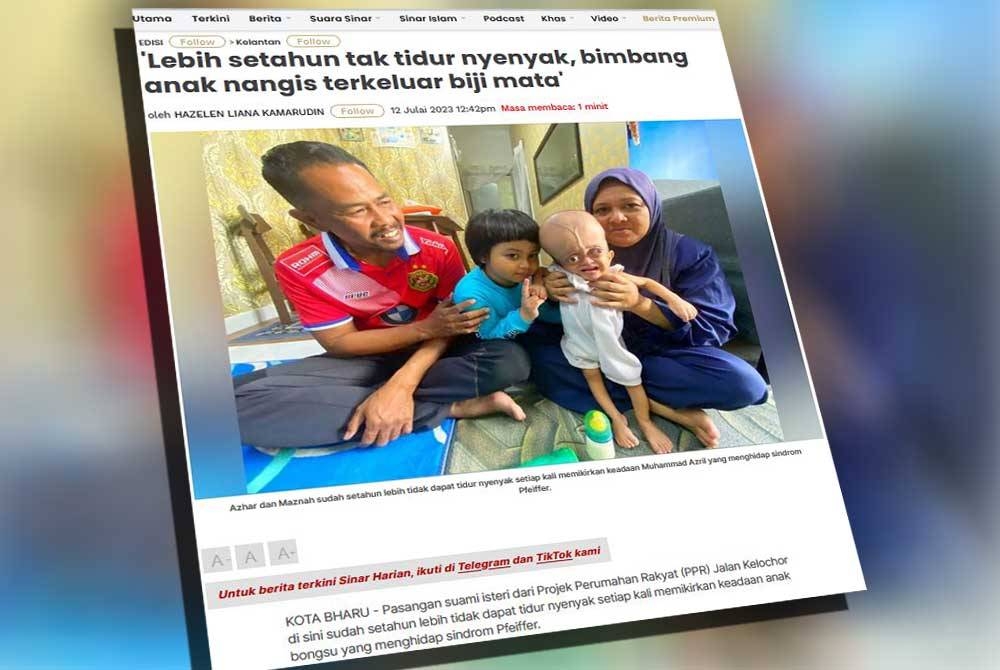 Laporan Sinar Harian pada Julai lalu.