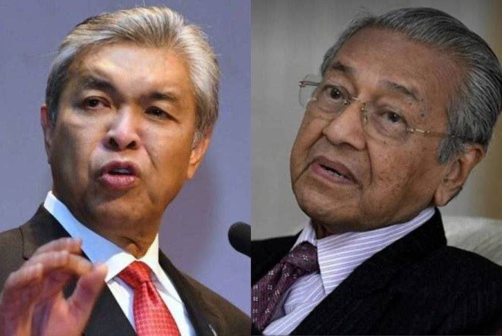 Ahmad Zahid (kiri) dan Mahathir (kanan)