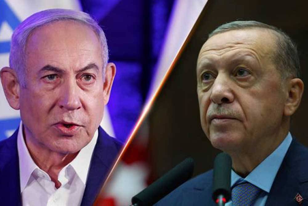 Recep Tayyip Erdogan (kanan) dan Benjamin Netanyahu (kiri).