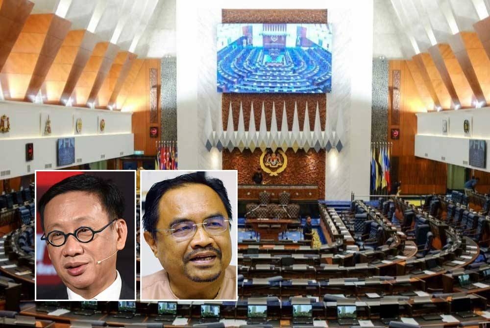 Di Malaysia persidangan Parlimen adalah sekitar 70 hingga 80 hari dalam setahun. Gambar kecil dari kiri: Wong Chen, Azli