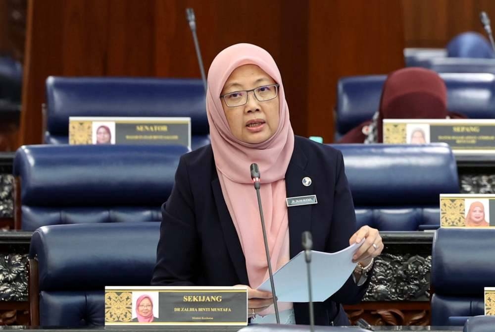 Dr Zaliha ketika Sidang Dewan Rakyat di Bangunan Parlimen pada Selasa. - Foto Bernama