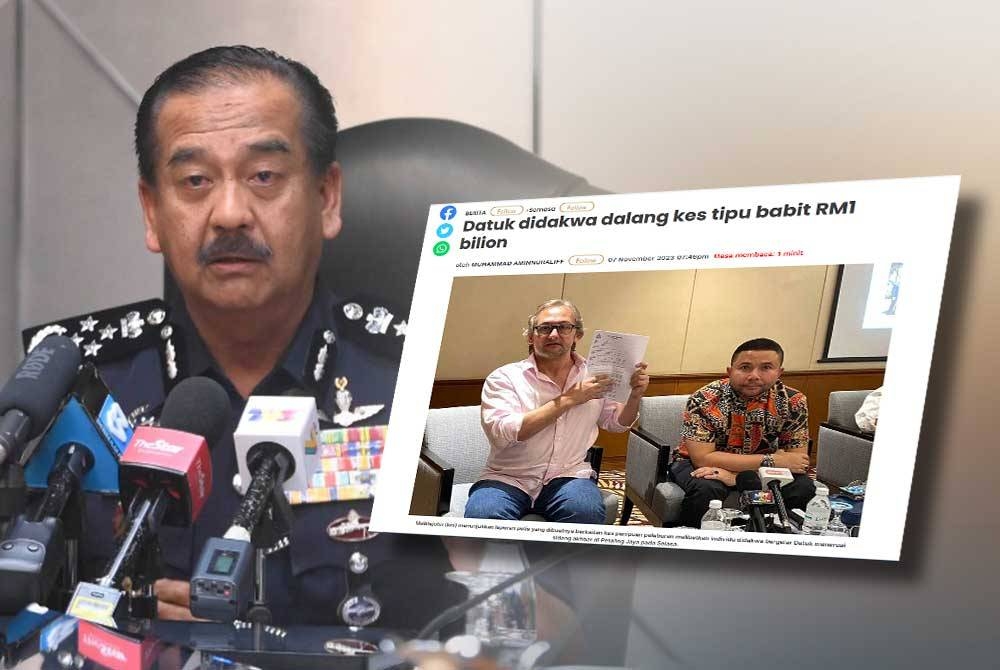 Razarudin. Gambar kecil: Laporan Sinar Harian pada Selasa