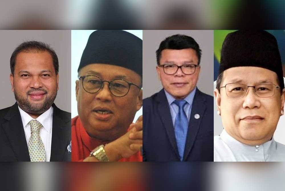 Dari kiri: Iskandar Dzulkarnain, Suhaili, Mohd Azizi dan Zahari mengisytiharkan sokongan kepada Perdana Menteri, Datuk Seri Anwar Ibrahim.