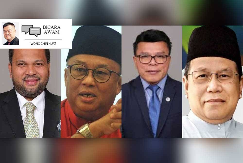 Dari kiri: Iskandar Dzulkarnain, Suhaili, Mohd Azizi dan Zahari mengisytiharkan sokongan kepada Perdana Menteri, Datuk Seri Anwar Ibrahim.