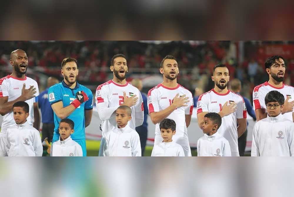 Skuad bola sepak Palestin semasa kempen Piala Asia UAE 2019. - Foto Agensi