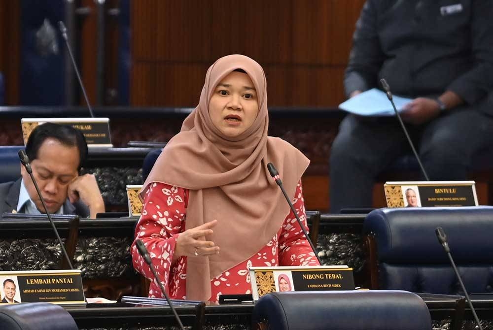 Fadhlina ketika sidang Dewan Rakyat pada Selasa.