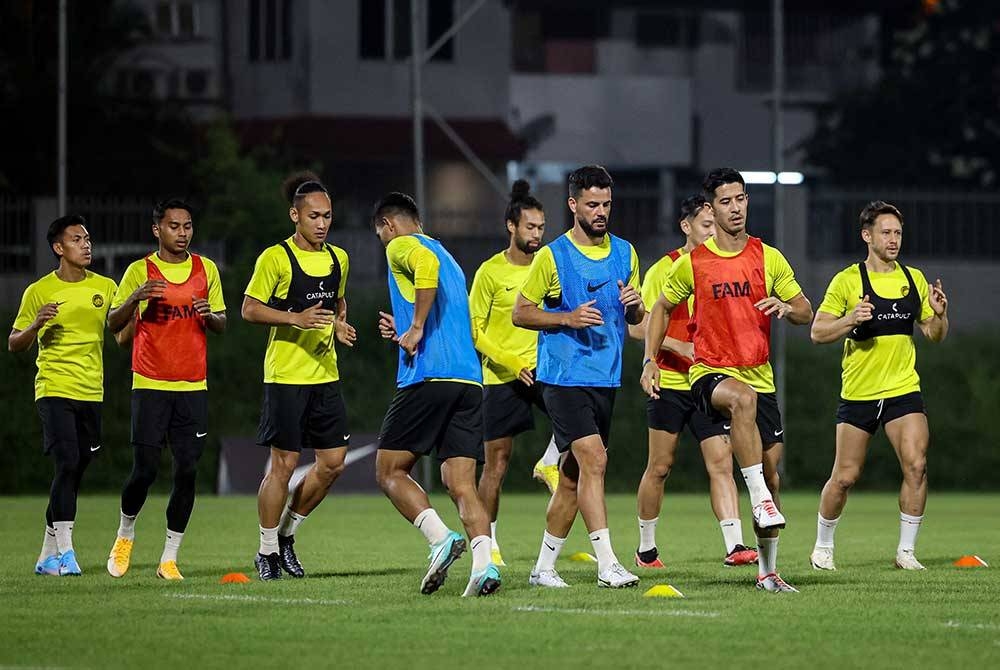 Skuad Harimau Malaya menjalani Sesi Kem Latihan sebagai persediaan menjelang pusingan kelayakan Piala Dunia 2026/Piala Asia 2027 di Wisma FAM Kelana Jaya.