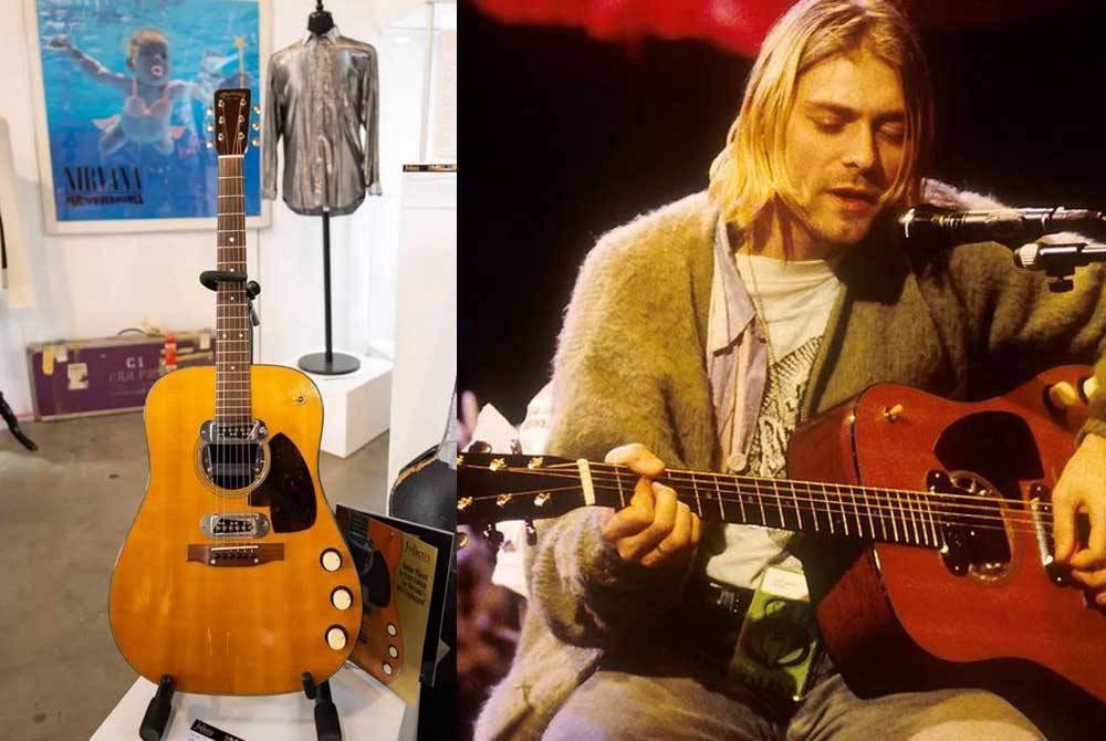 Gitar elektrik ikonik Fender Mustang "Skystang I" yang dimainkan mendiang Cobain semasa jelajah terakhirnya dari 1993 hingga 1994 dijual pada harga lebih AS$1.58 juta dalam satu lelongan di Nashville, Tennessee. - Foto: Agensi