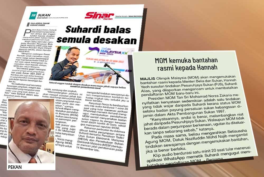 Laporan Sukan Sinar. 