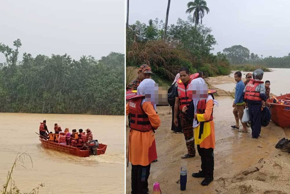 Kesemua mangsa dapat dipindahkan dengan selamat. - Foto ihsan bomba