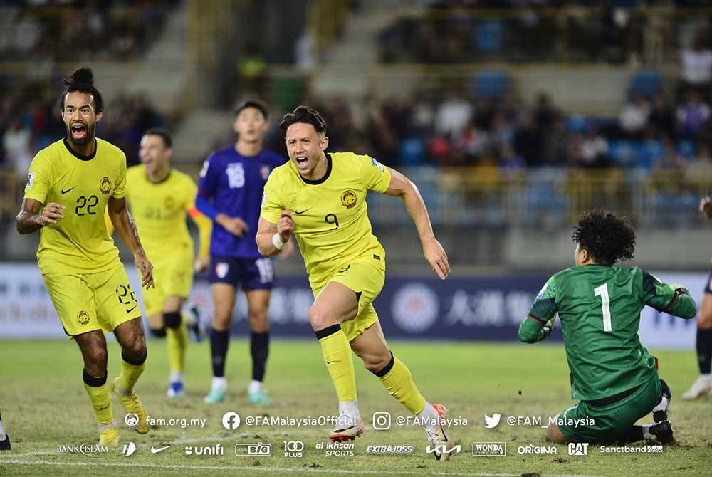 Darren cemerlang ketika membantu Malaysia mengatasi Taiwan 1-0 dalam perlawanan kedua Kumpulan D Kelayakan Piala Dunia 2026/Piala Asia 2027 di Stadium Perbandaran Taipei pada Selasa. FOTO: FAM