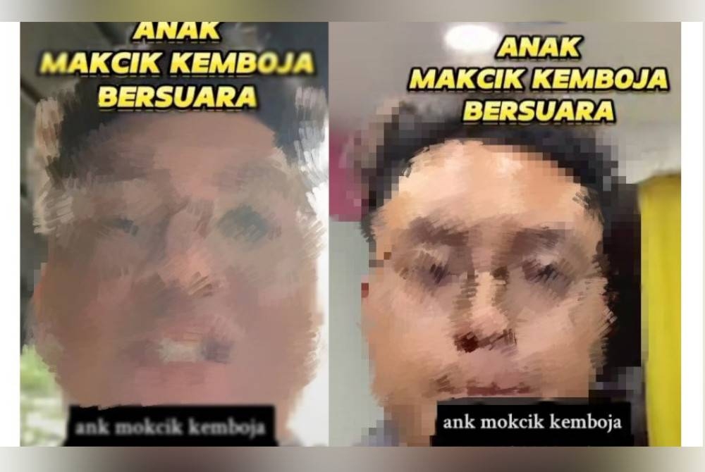 Tangkap layar hantaran video tular di TikTok memaparkan seorang lelaki yang mendakwa dirinya anak &#039;Mak cik Kemboja&#039;.