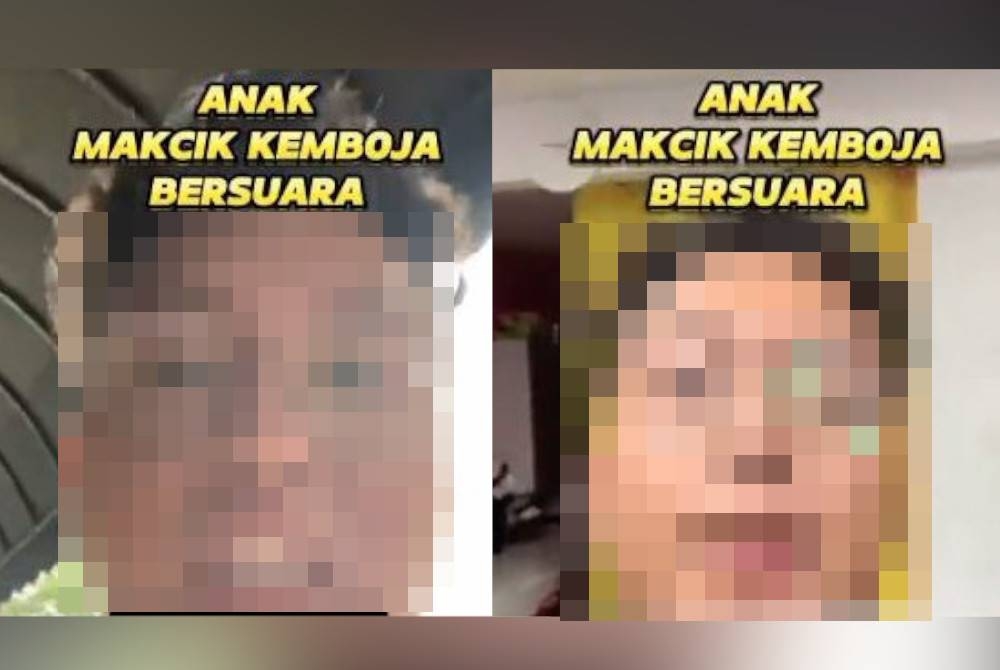 Tangkap layar hantaran video tular di TikTok memaparkan seorang lelaki yang mendakwa dirinya anak &#039;Mak cik Kemboja&#039;.