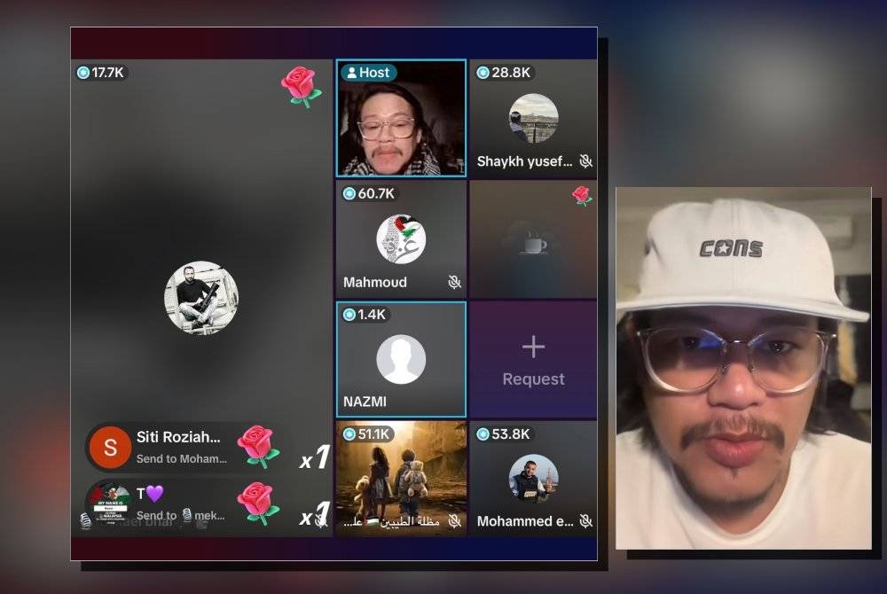 Que sering membuat siaran langsung di TikTok bermula jam 11 malam sehingga dinihari.