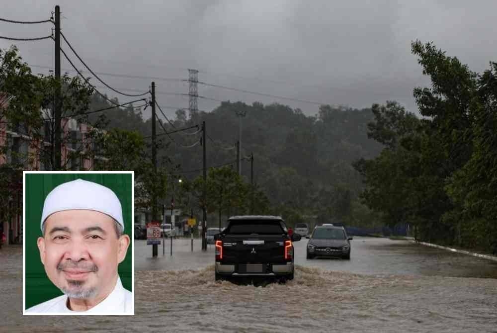 Kerajaan Kelantan serius menyelesaikan masalah banjir kilat di Kota Bharu dengan menaik taraf sungai, tali air, saliran, dan longkang. - Gambar hiasan. Gambar kecil: Dr Izani