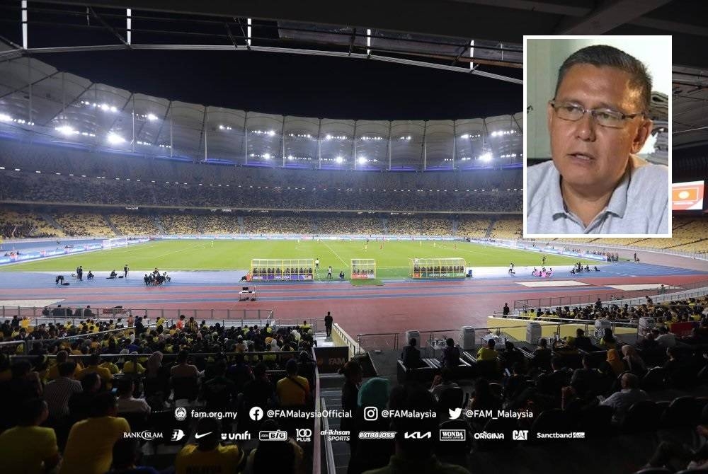 Stadium Nasional, Bukit Jalil kini menjadi &#039;rumah&#039; untuk skuad Harimau Malaya. Foto: Football Association of Malaysia. (Gambar kecil: Sadek)