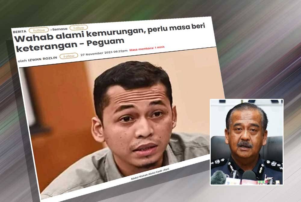 Laporan Sinar Harian pada Isnin. Gambar kecil: Razarudin