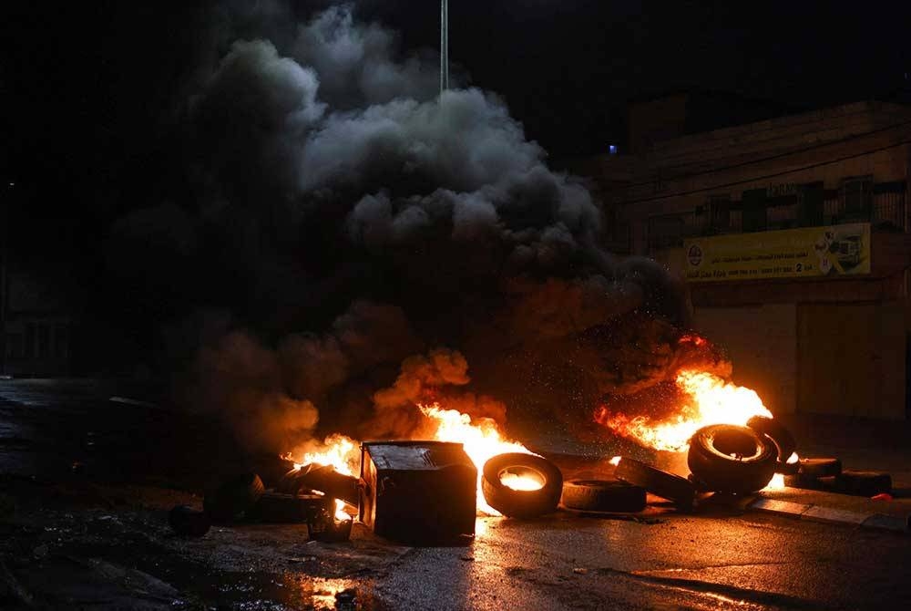 Seorang warga Palestin maut akibat ditembak tentera Israel di barat Ramallah di Tebing Barat pada Isnin malam. - Foto AFP