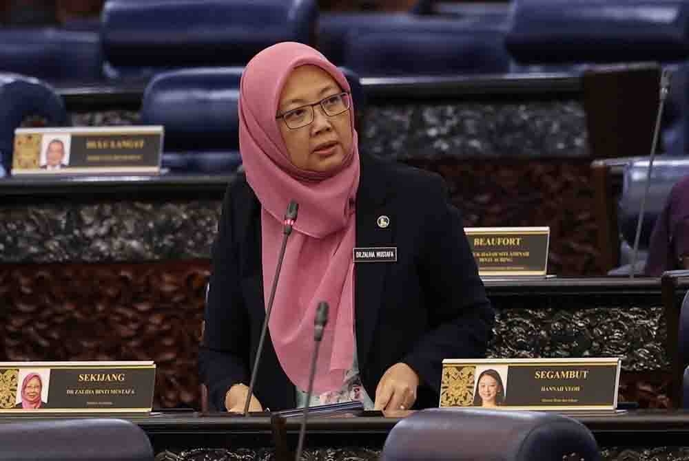 Dr Zaliha pada Sidang Dewan Rakyat di Bangunan Parlimen pada Selasa. - Foto Bernama