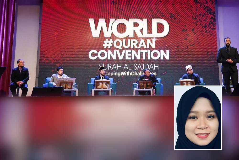 Wardah dan Kahf menjadi penaja utama pada World #QuranConvention tahun lepas. Gambar kecil: Syukrina