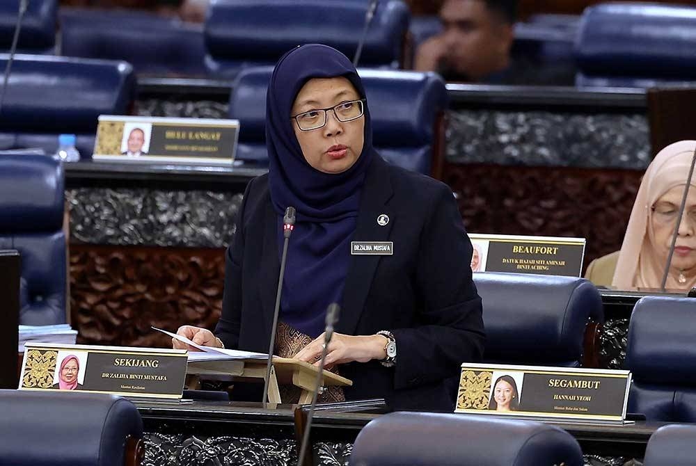 Dr Zaliha menghadiri Sidang Dewan Rakyat di Parlimen, pada Rabu. - Foto Bernama