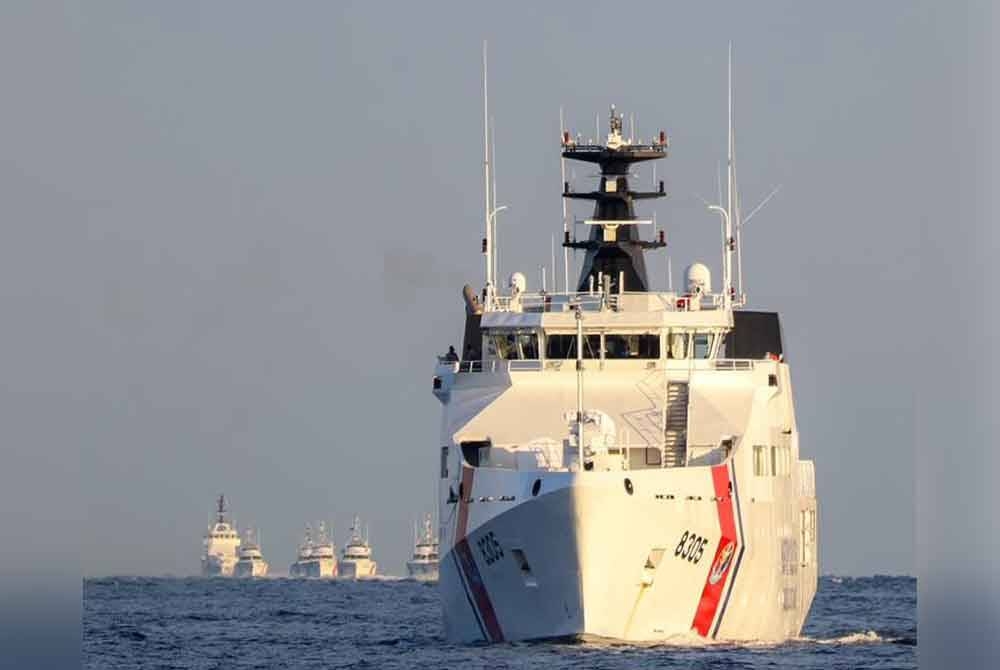 OPV1 antara kelompok 15 buah Kapal Maritim (KM) milik Maritim Malaysia yang menyertai Eksesais Maritim Perkasa Barat 2023.