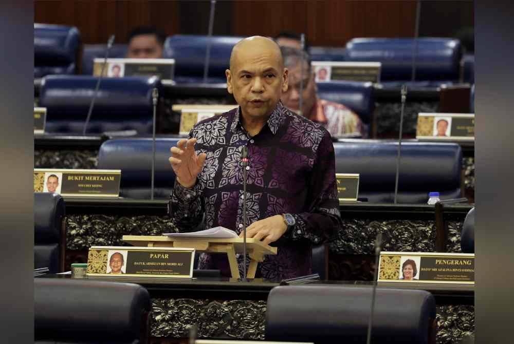 Armizan ketika Persidangan Dewan Negara di Bangunan Parlimen hari ini. - Foto Bernama