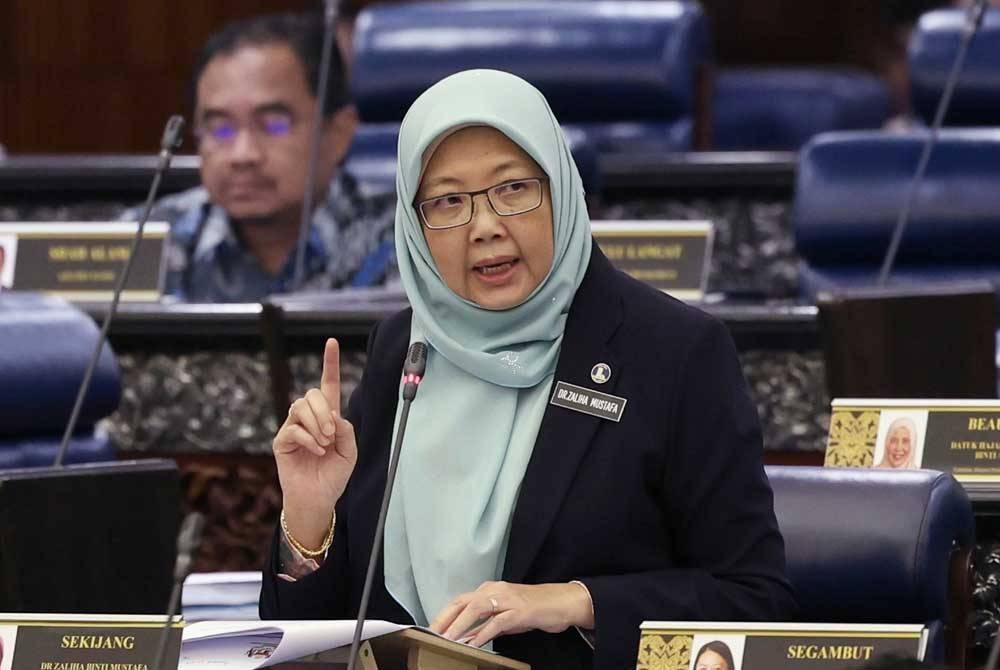 Dr Zaliha ketika Persidangan Dewan Rakyat di Bangunan Parlimen hari ini. - Foto Bernama