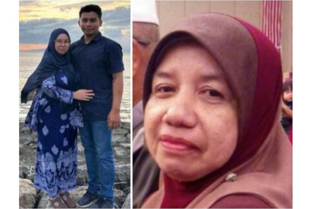 Gambar kiri: Foto kenangan terakhir Ismail dan isterinya, Nadzifah yang diambil pada Sabtu di Kuala Perlis. (Gambar kanan) Ibu mentua Ismail, Romaidah yang turut maut dalam kemalangan.