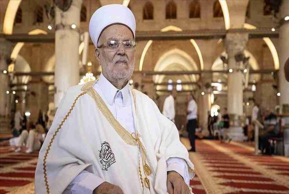 Imam Masjid Al-Aqsa, Sheikh Ekrima Sabri . Foto Anadolu Ajansi