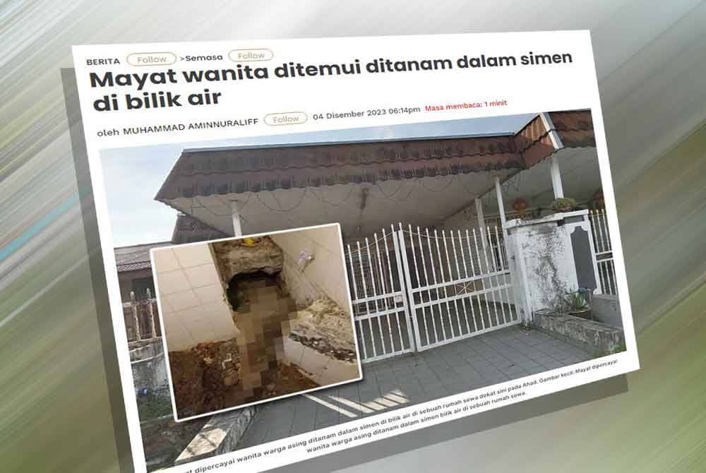 Laporan Sinar Harian pada Isnin.